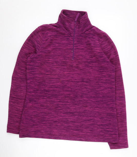 Womens UK Size 12 Mountain Warehouse Purple Henley Sweatshirt