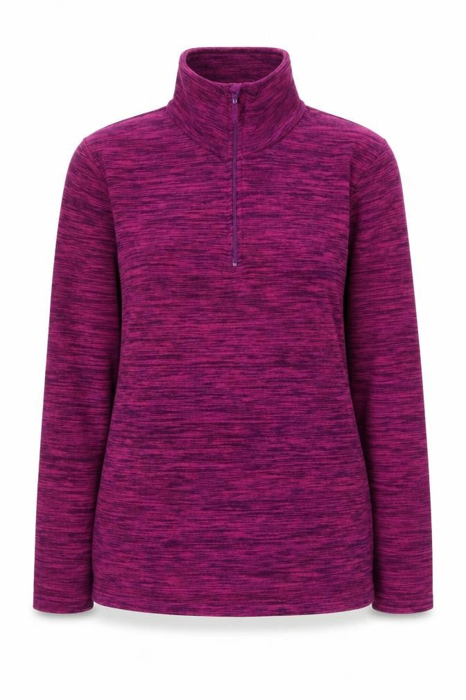 Womens UK Size 12 Mountain Warehouse Purple Henley Sweatshirt