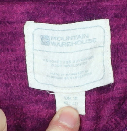 Womens UK Size 12 Mountain Warehouse Purple Henley Sweatshirt