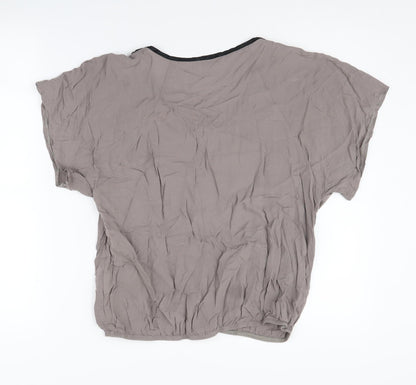 Womens UK Size 1 Cache Cache Grey Tunic Blouse