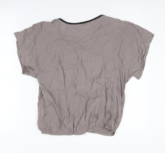 Womens UK Size 1 Cache Cache Grey Tunic Blouse