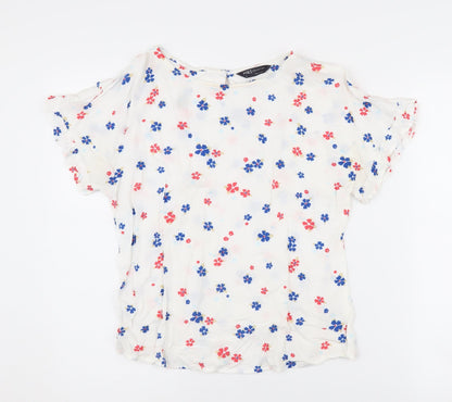 Womens UK Size 6 Marks and Spencer Multicoloured Basic Blouse