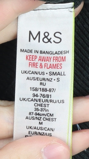 Mens UK Size S Marks and Spencer Black Basic Jacket