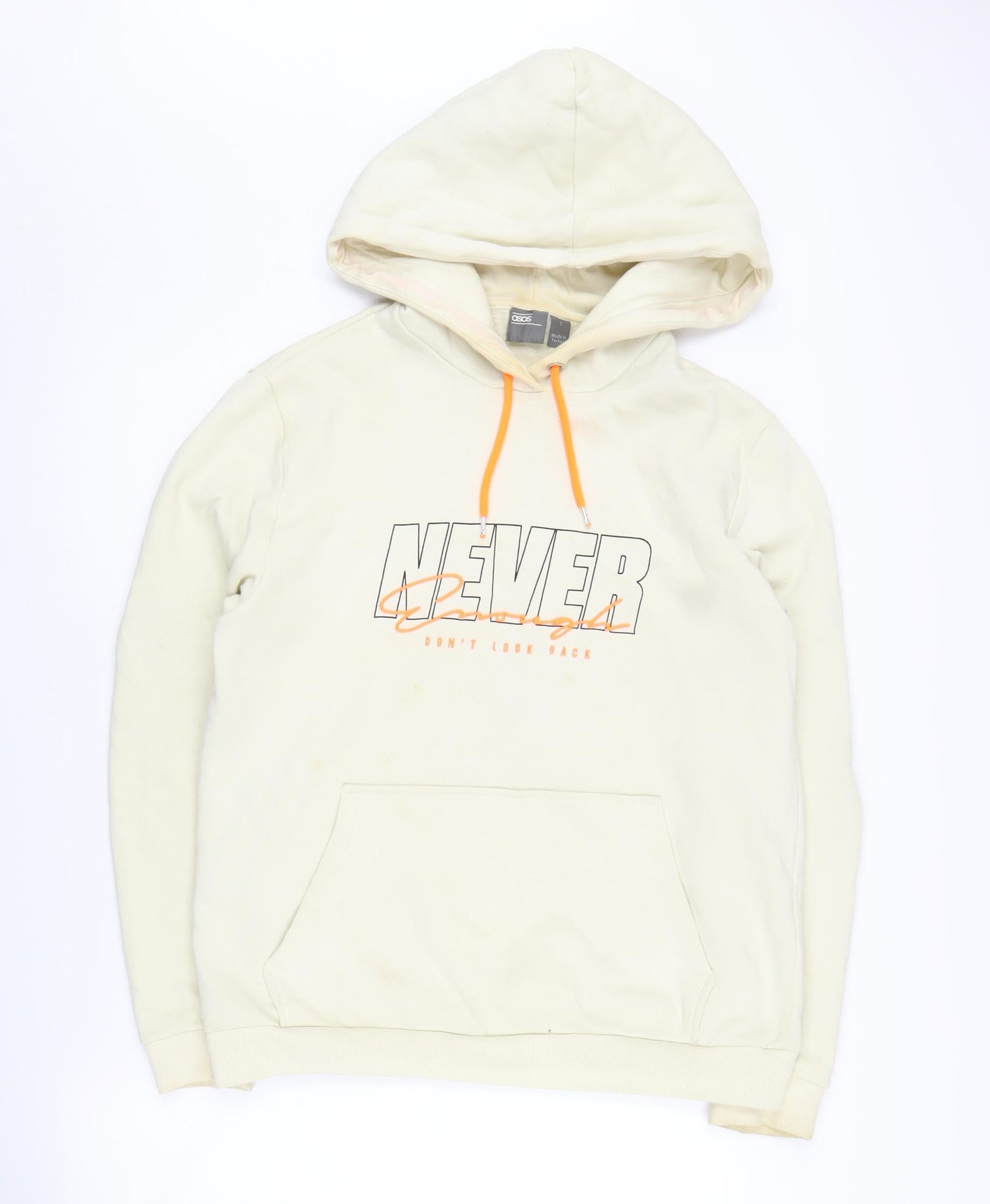 Womens UK Size S ASOS Ivory Pullover Hoodie