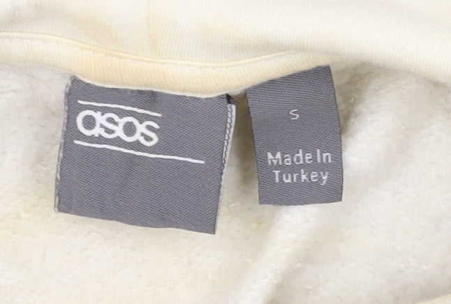 Womens UK Size S ASOS Ivory Pullover Hoodie