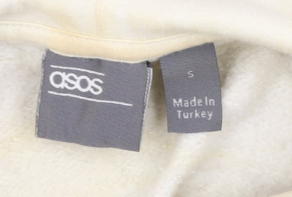 Womens UK Size S ASOS Ivory Pullover Hoodie