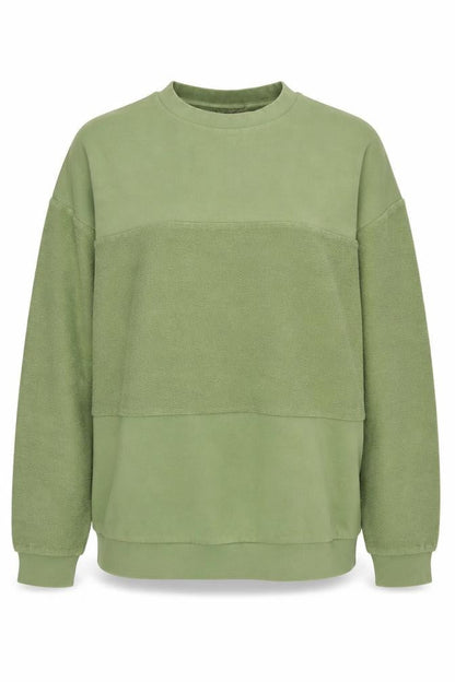 Front view of ASOS unisex green xl pullover sweatshirt, casual style
