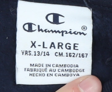 Champion Girls Blue Dress XL Long Sleeve Logo Accent