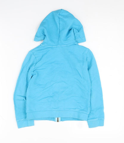 Lands' End Girls Blue Hoodie - Full Zip, Size 5-6 Years