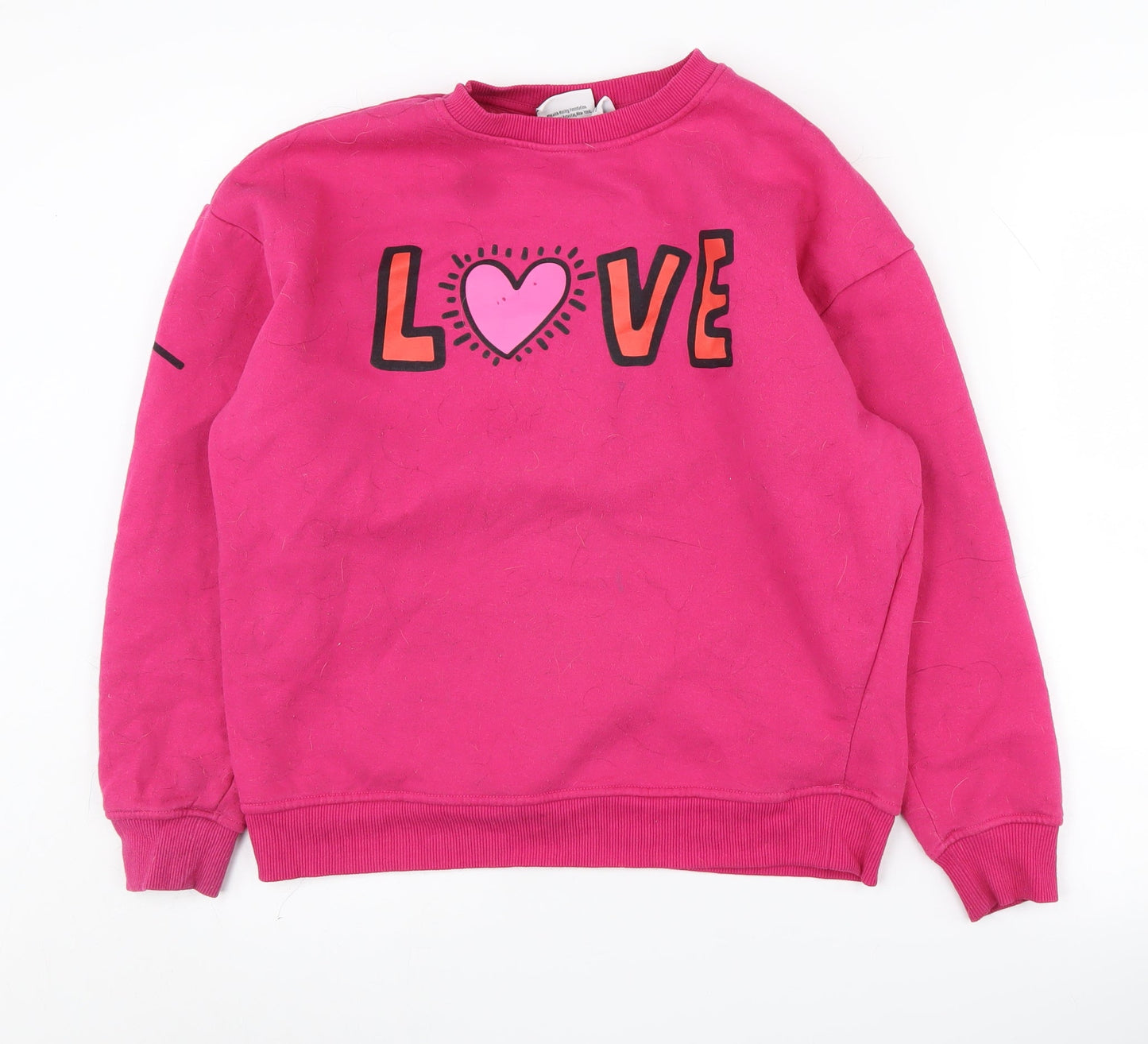 Keith Haring Women's Pink Love Graphic Sweatshirt XS