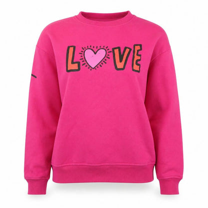 Keith Haring Women's Pink Love Graphic Sweatshirt XS