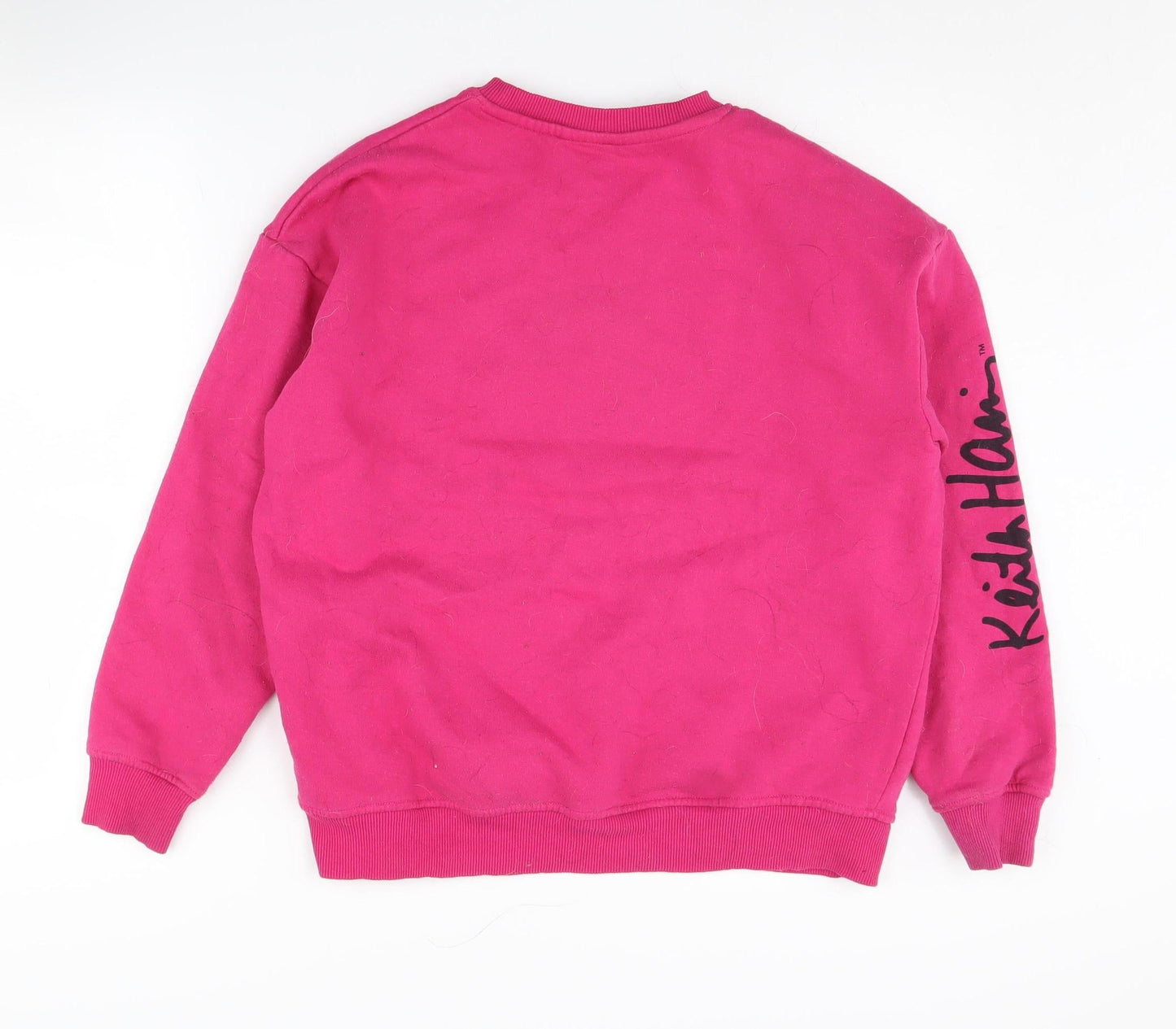 Keith Haring Women's Pink Love Graphic Sweatshirt XS