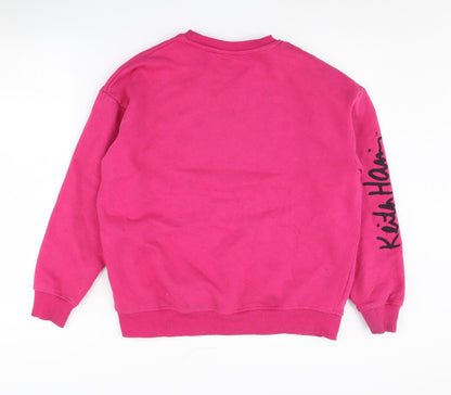 Keith Haring Women's Pink Love Graphic Sweatshirt XS
