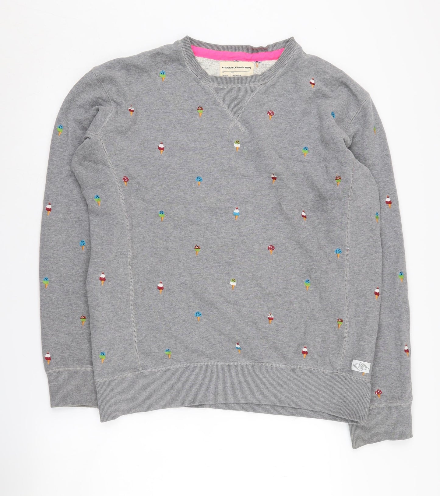 Womens UK Size M French Connection Grey Pullover Sweatshirt