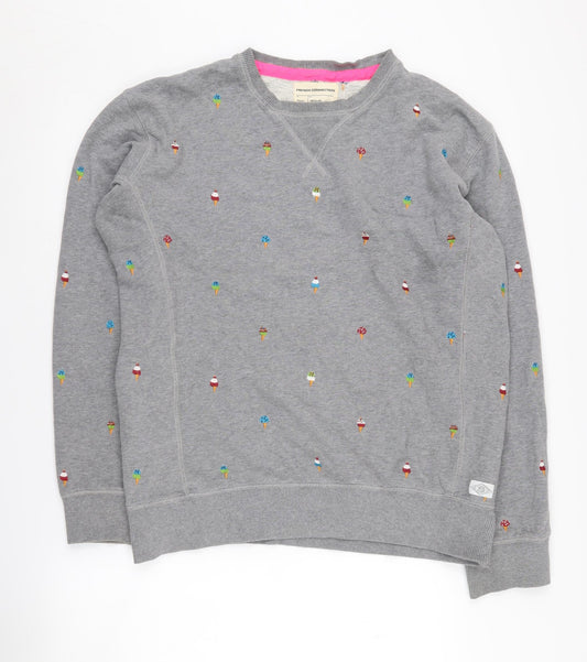 Womens UK Size M French Connection Grey Pullover Sweatshirt