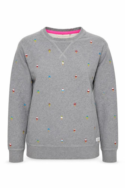 Womens UK Size M French Connection Grey Pullover Sweatshirt