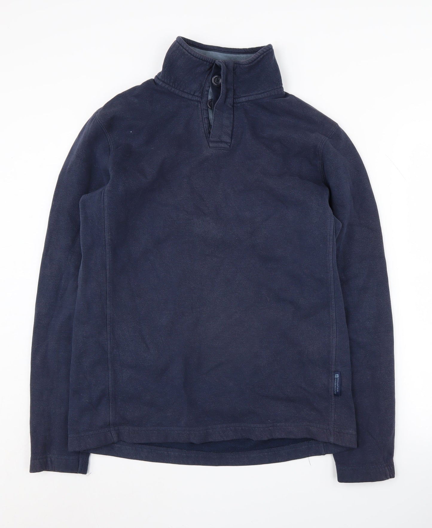 Mens UK Size M Mountain Warehouse Blue Henley Sweatshirt