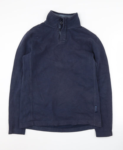 Mens UK Size M Mountain Warehouse Blue Henley Sweatshirt