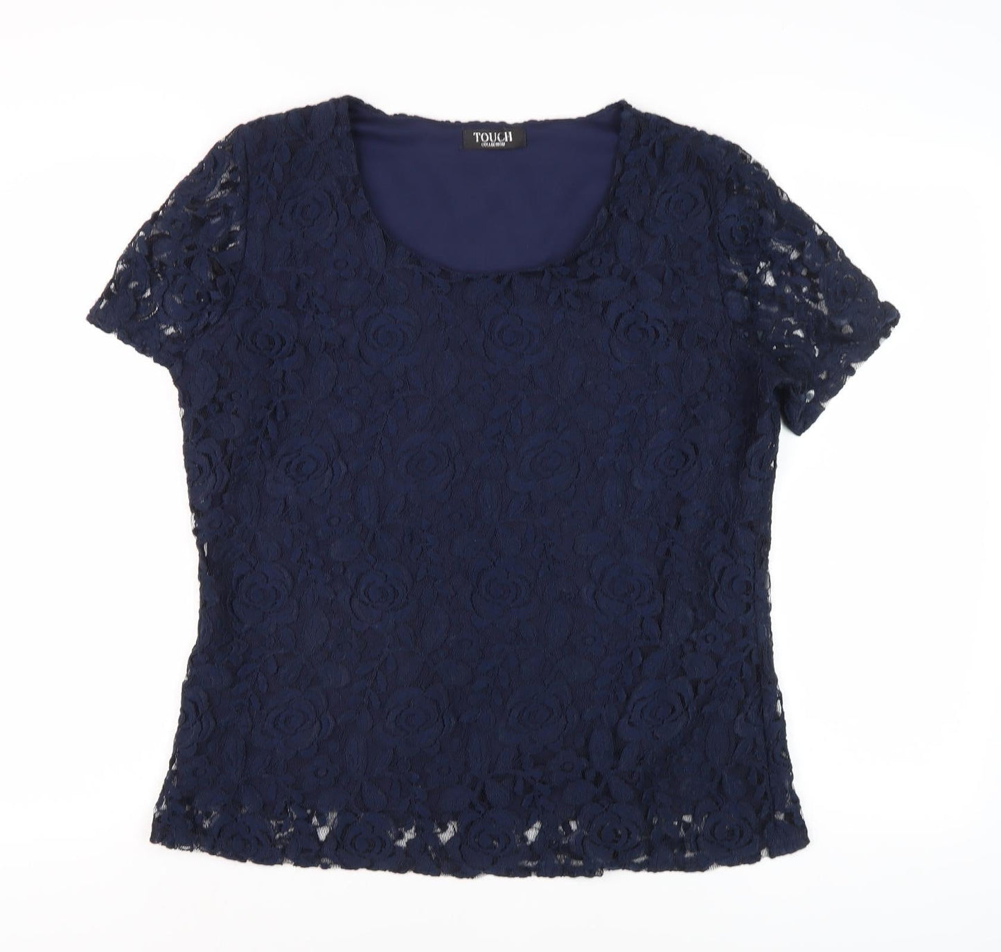 Touch Collection Women's Blue Lace Top - Size M