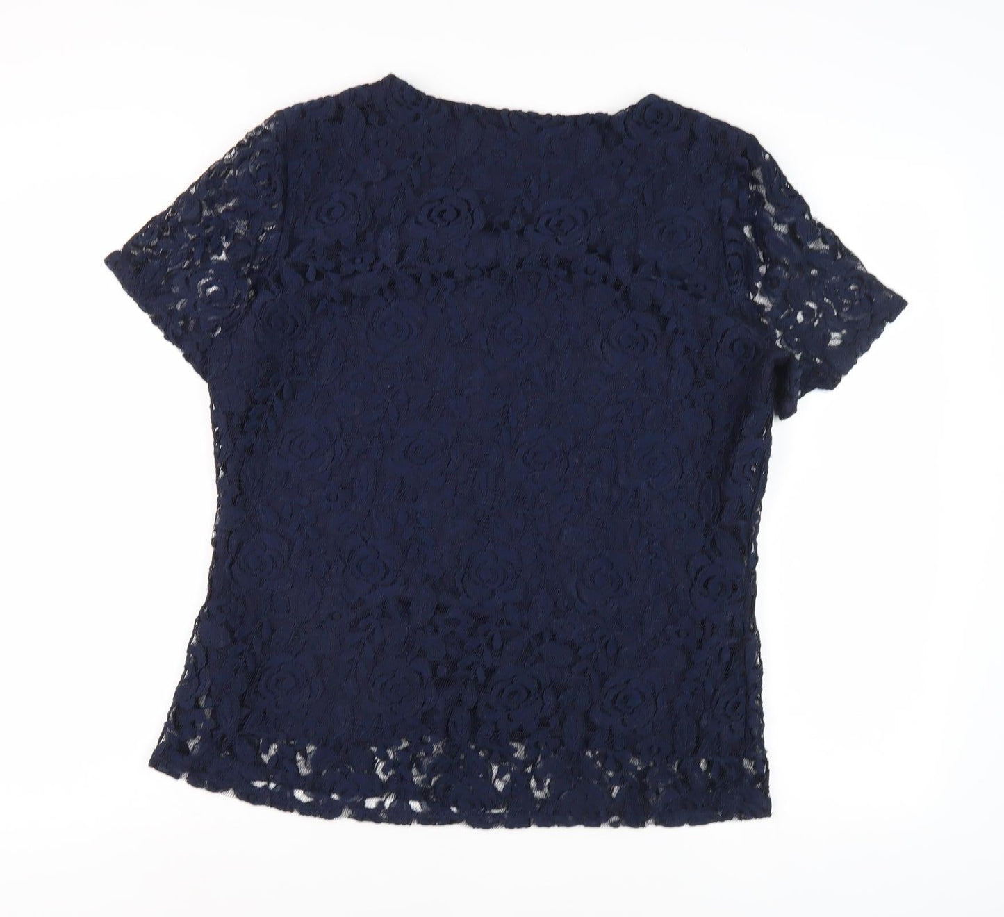 Touch Collection Women's Blue Lace Top - Size M