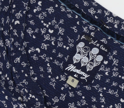 Womens UK Size 8 Mantaray Blue Tunic Blouse