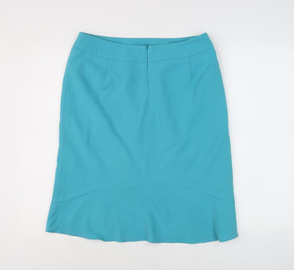EWM Women's Blue Size 12 Midi Pencil Skirt