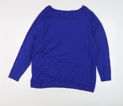 Womens UK Size L Wallis Blue Basic Blouse