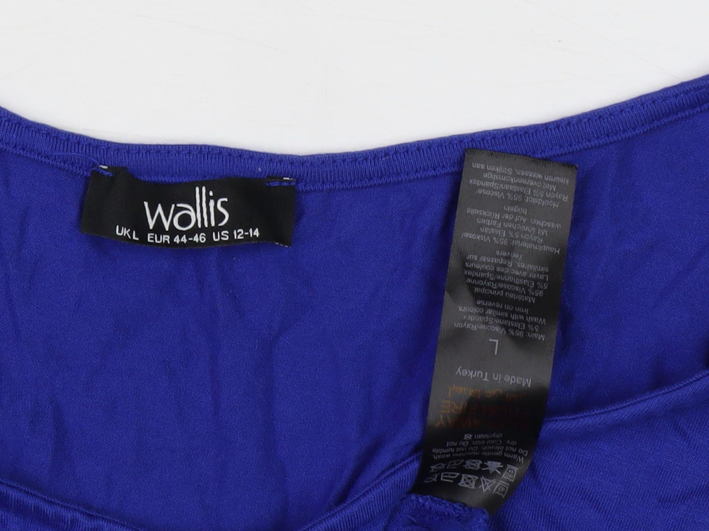 Womens UK Size L Wallis Blue Basic Blouse