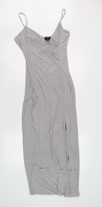 AX Paris Women's Grey Bodycon Midi Dress Size 12
