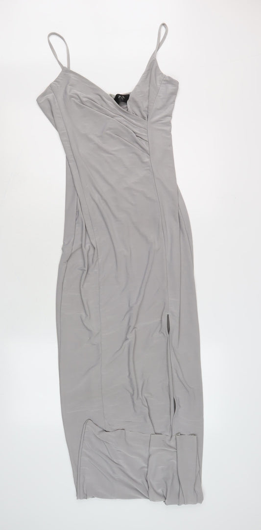AX Paris Women's Grey Bodycon Midi Dress Size 12