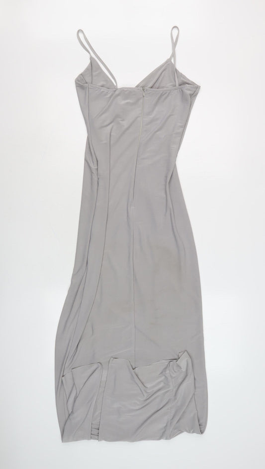 AX Paris Women's Grey Bodycon Midi Dress Size 12