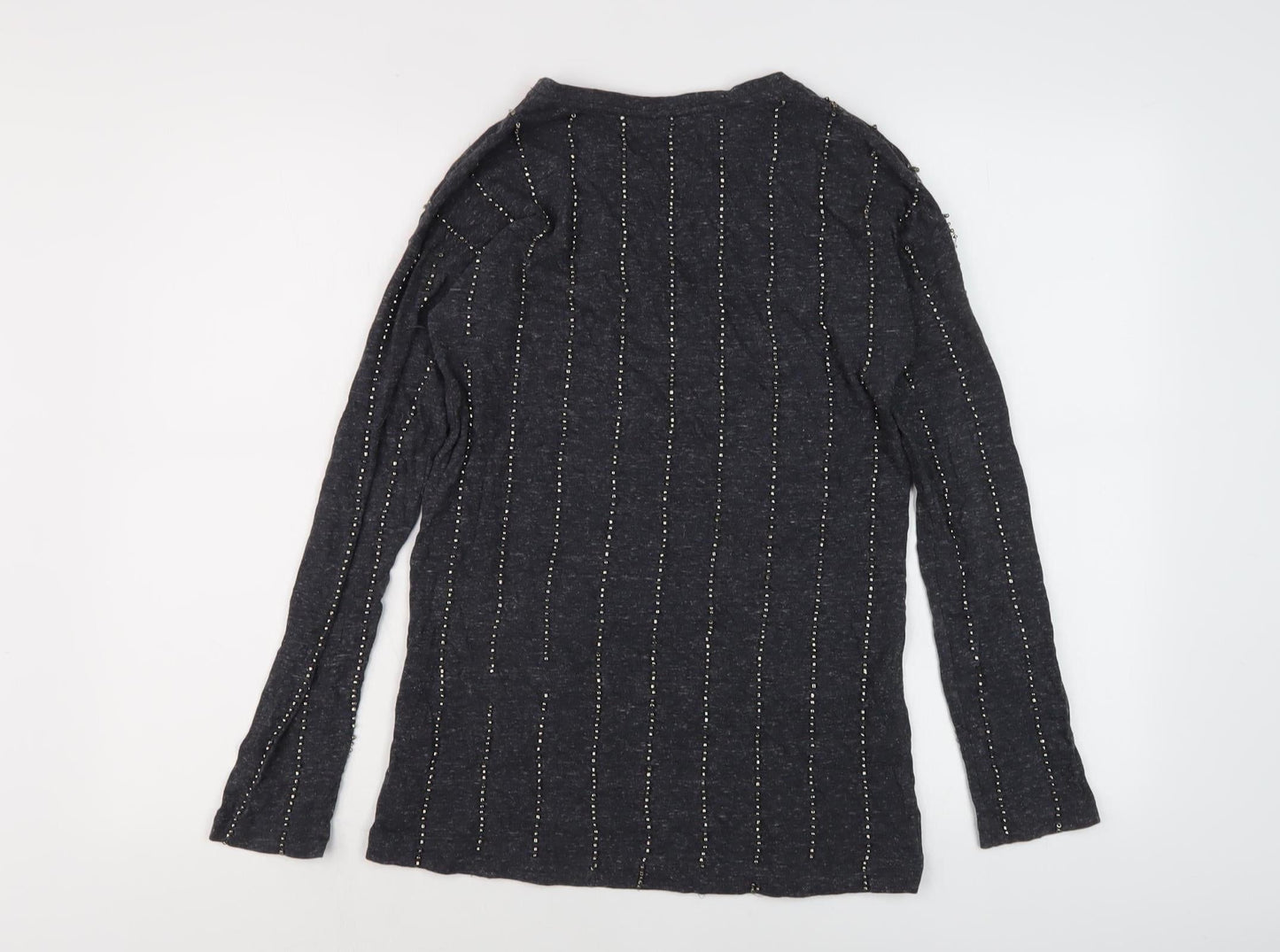 Womens UK Size 6 Topshop Black Basic T-Shirt