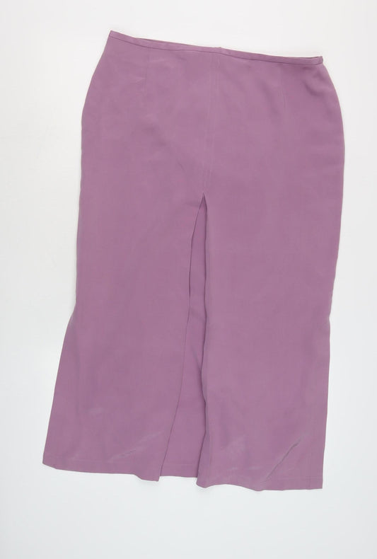 JV Collection Women's Purple Midi Pencil Skirt Size 14