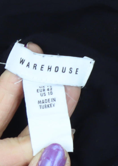 Warehouse Women's Black Long Sleeve Dress Size 14