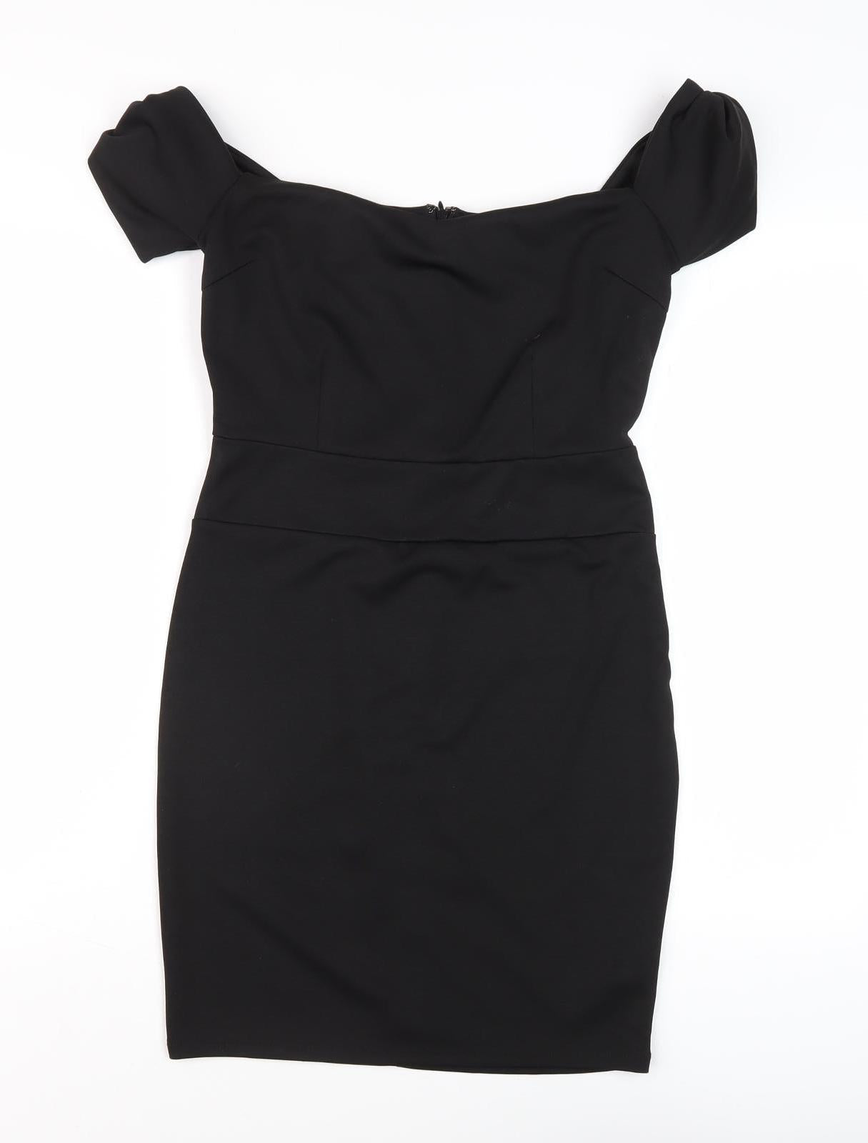 Forever 21 Women's Black Off-Shoulder Pencil Dress, Size 12