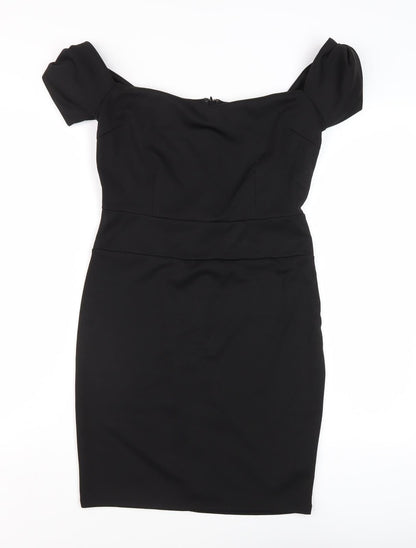 Forever 21 Women's Black Off-Shoulder Pencil Dress, Size 12