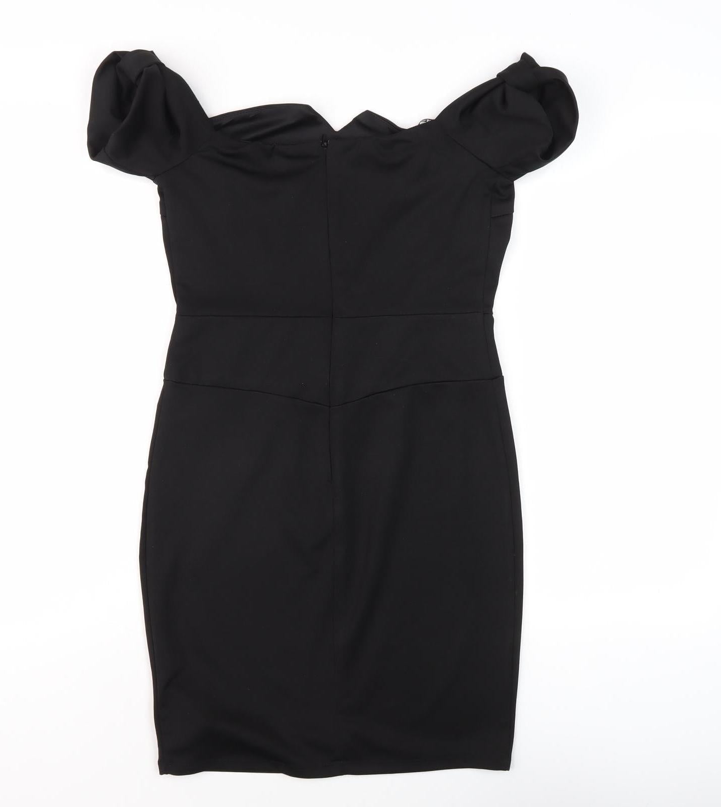 Forever 21 Women's Black Off-Shoulder Pencil Dress, Size 12