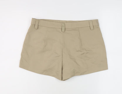 Stradivarius Women's Beige Chino Shorts, Size 10, Casual, Pleated