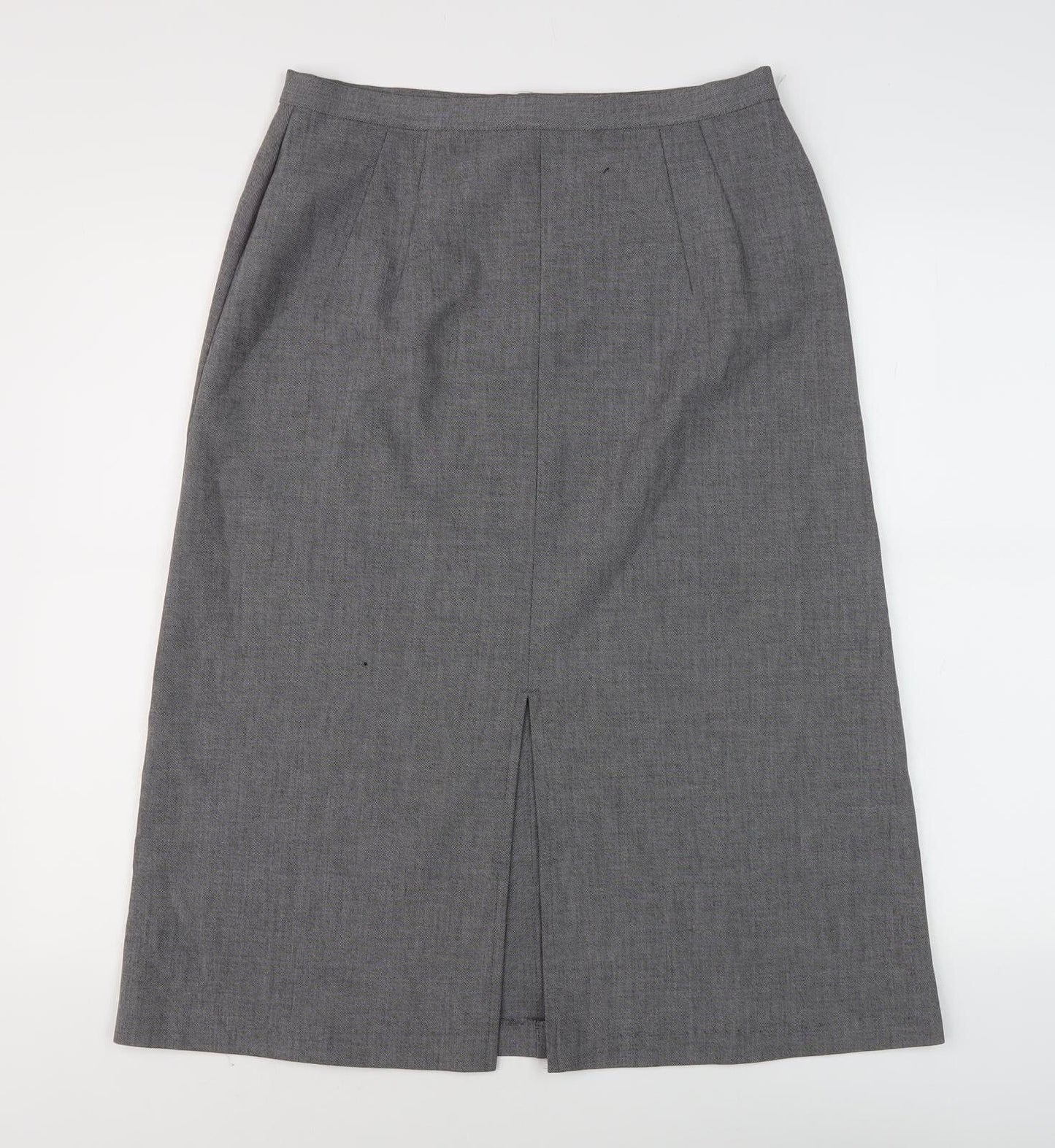 Marks and Spencer Women's Grey Zip Skirt, Size 12