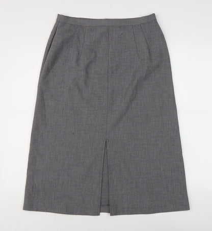 Marks and Spencer Women's Grey Zip Skirt, Size 12