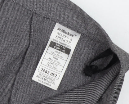 Marks and Spencer Women's Grey Zip Skirt, Size 12