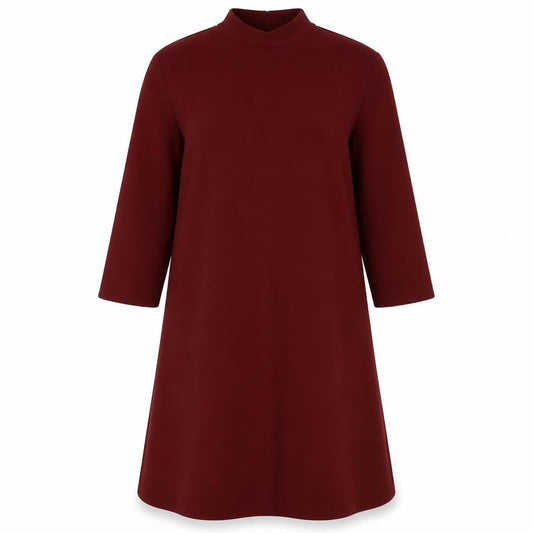 Monki Women's Red A-Line Dress, Size S, High Neck