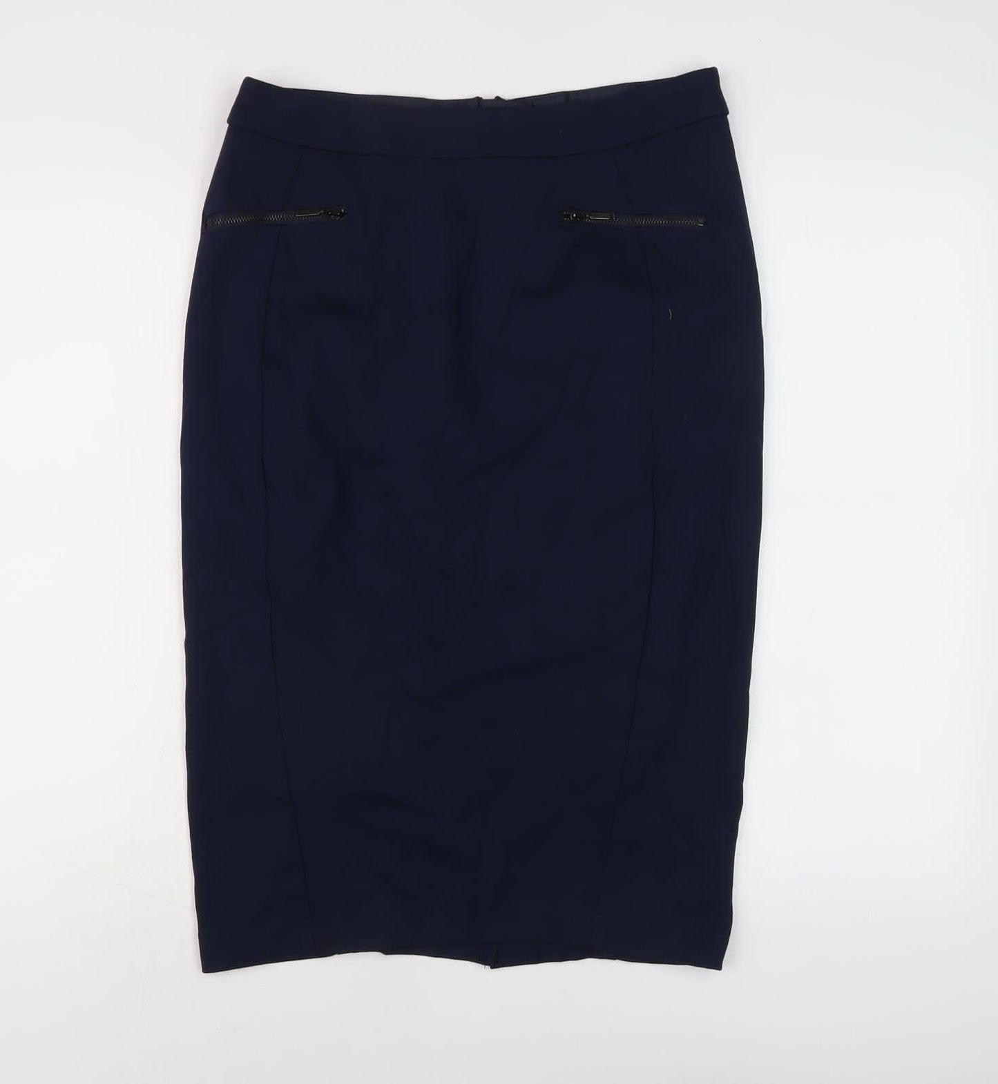 Marks and Spencer Women's Blue Midi Pencil Skirt Size 12