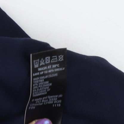 Marks and Spencer Women's Blue Midi Pencil Skirt Size 12