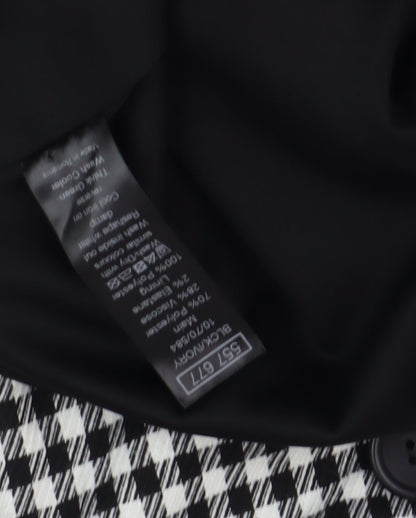 M&Co Women's Black Check Pencil Skirt Size 16