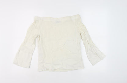 Womens UK Size 6 Mint Velvet Ivory Basic Blouse