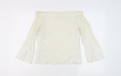 Womens UK Size 6 Mint Velvet Ivory Basic Blouse