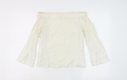 Womens UK Size 6 Mint Velvet Ivory Basic Blouse