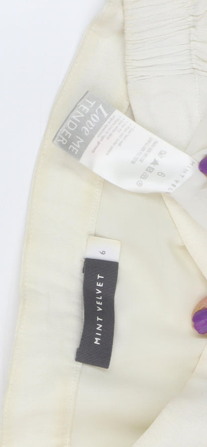 Womens UK Size 6 Mint Velvet Ivory Basic Blouse