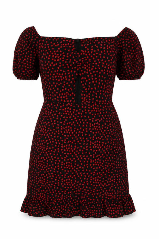 Boohoo Women's Black & Red Bodycon Dress, Size 10, Party Wear